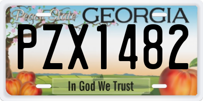 GA license plate PZX1482