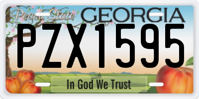 GA license plate PZX1595