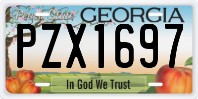 GA license plate PZX1697