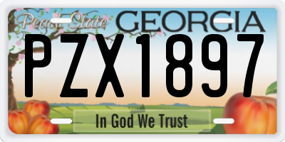 GA license plate PZX1897