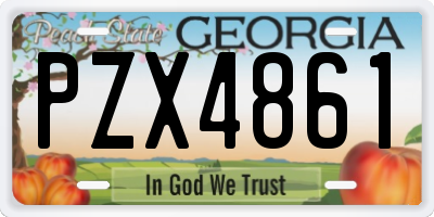 GA license plate PZX4861
