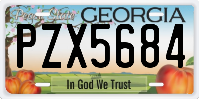 GA license plate PZX5684