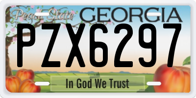 GA license plate PZX6297