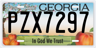 GA license plate PZX7297