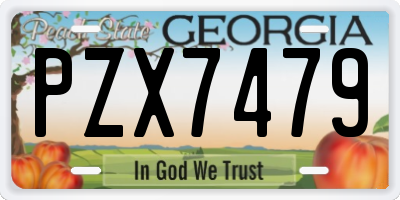 GA license plate PZX7479