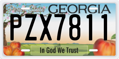 GA license plate PZX7811