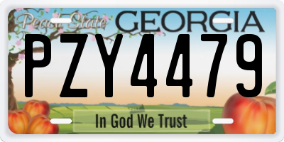 GA license plate PZY4479