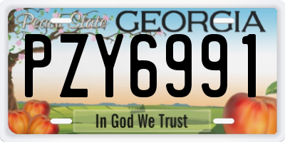 GA license plate PZY6991