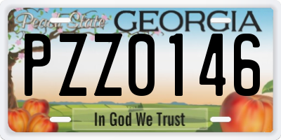 GA license plate PZZ0146