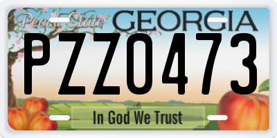 GA license plate PZZ0473