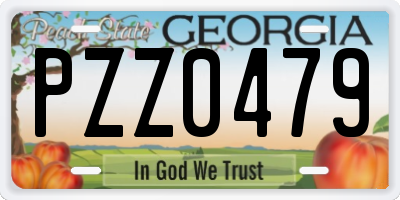 GA license plate PZZ0479
