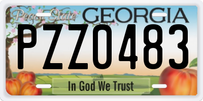 GA license plate PZZ0483