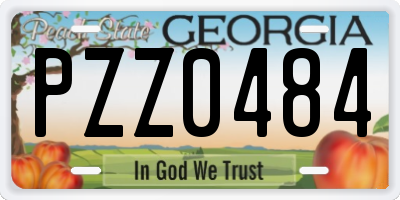 GA license plate PZZ0484