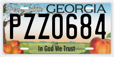 GA license plate PZZ0684