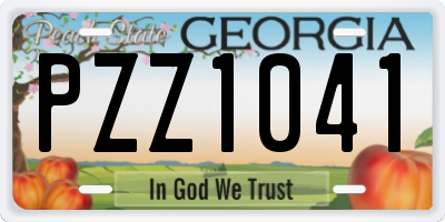 GA license plate PZZ1041