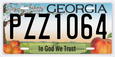 GA license plate PZZ1064