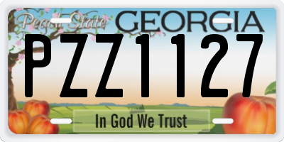 GA license plate PZZ1127