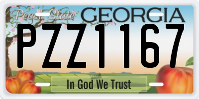 GA license plate PZZ1167