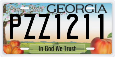 GA license plate PZZ1211
