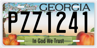 GA license plate PZZ1241