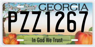 GA license plate PZZ1267