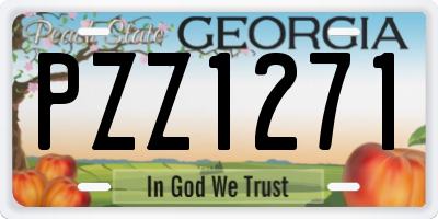 GA license plate PZZ1271