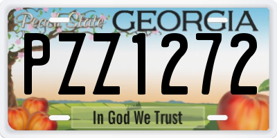 GA license plate PZZ1272