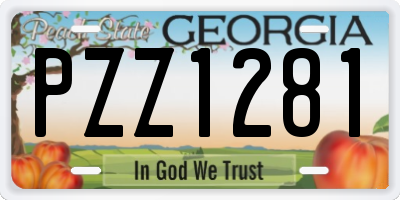 GA license plate PZZ1281
