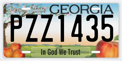 GA license plate PZZ1435