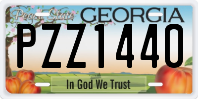GA license plate PZZ1440