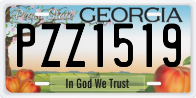 GA license plate PZZ1519