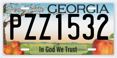 GA license plate PZZ1532