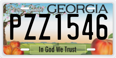 GA license plate PZZ1546