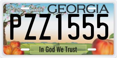 GA license plate PZZ1555