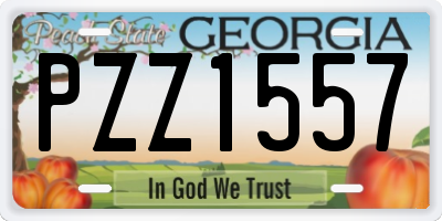 GA license plate PZZ1557