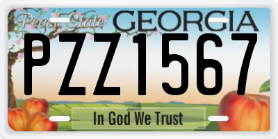 GA license plate PZZ1567
