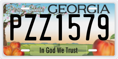 GA license plate PZZ1579