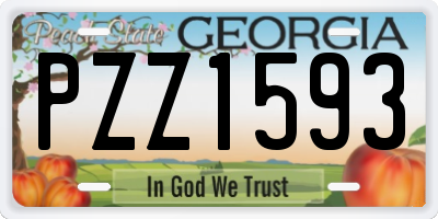 GA license plate PZZ1593