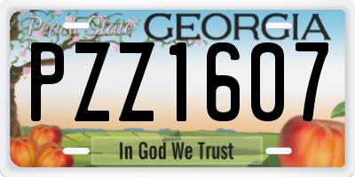 GA license plate PZZ1607