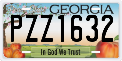 GA license plate PZZ1632