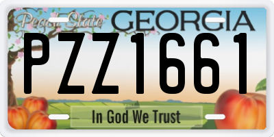 GA license plate PZZ1661