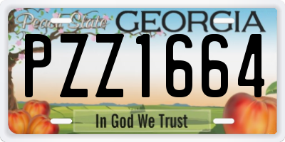 GA license plate PZZ1664