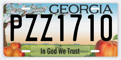 GA license plate PZZ1710