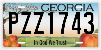 GA license plate PZZ1743