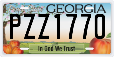 GA license plate PZZ1770