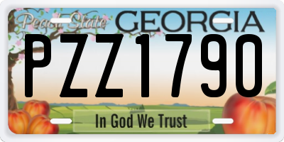 GA license plate PZZ1790