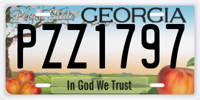 GA license plate PZZ1797