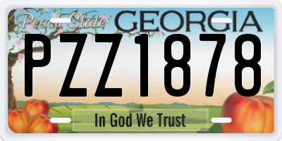 GA license plate PZZ1878