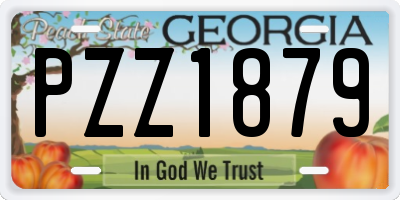 GA license plate PZZ1879