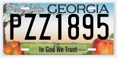 GA license plate PZZ1895
